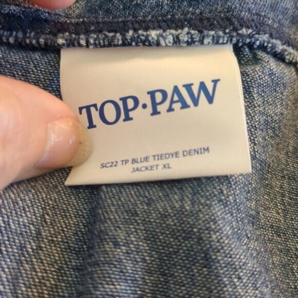 Top Paw Blue Tie Dye Denim Jacket Extra Large NWT XL - Picture 6 of 9